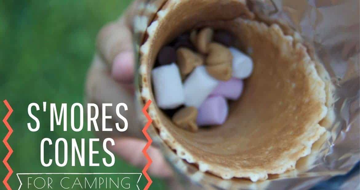 s'mores cones for camping