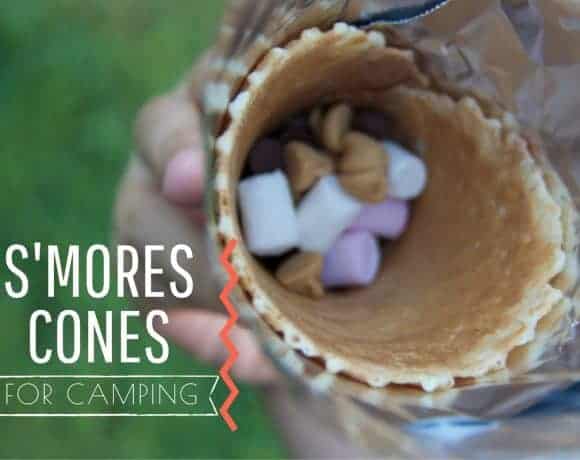 s'mores cones for camping